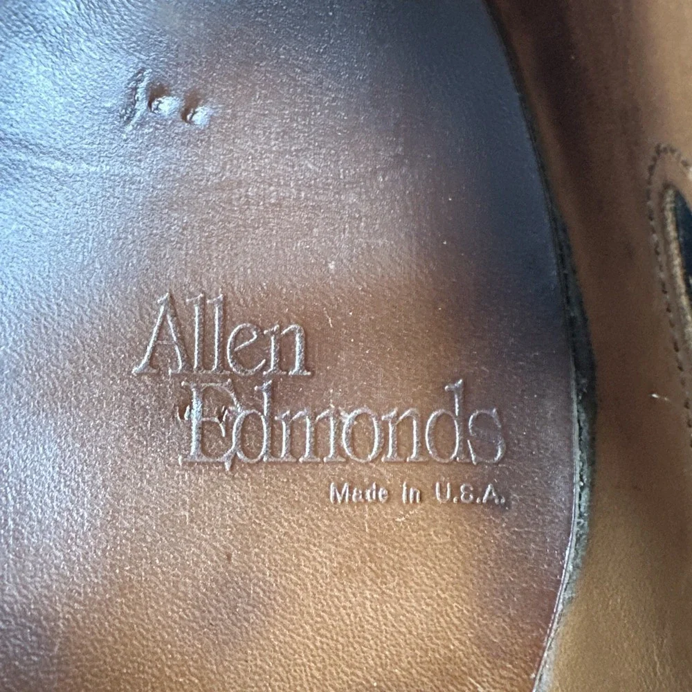 Allen Edmonds Dellwood Shoes Men 11B Black Norwegian Split Toe 1304 Made In USA
